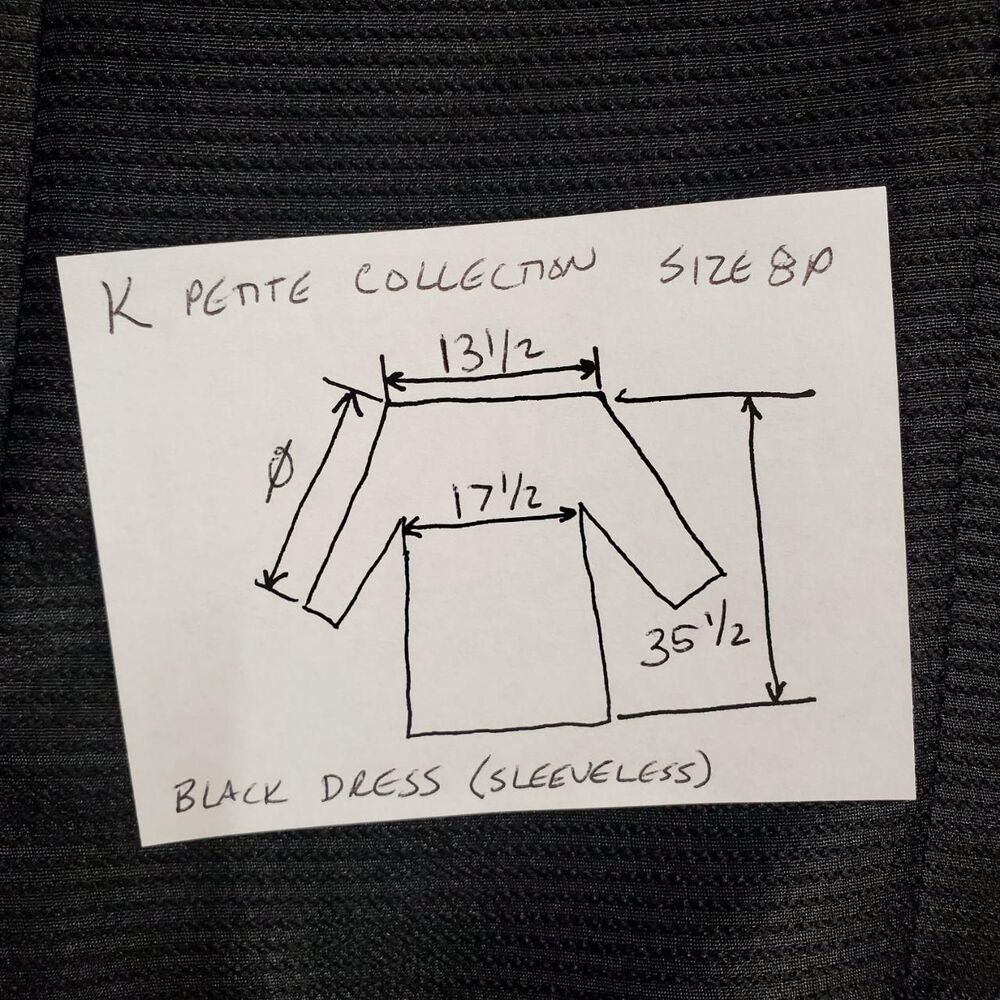 K Petite Women's Black Casual-dresses - Picture 8 of 8